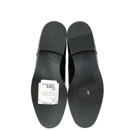Christian Dior Black Timeless Derby Shoes 38.5-Christian Dior-THE CLOSET