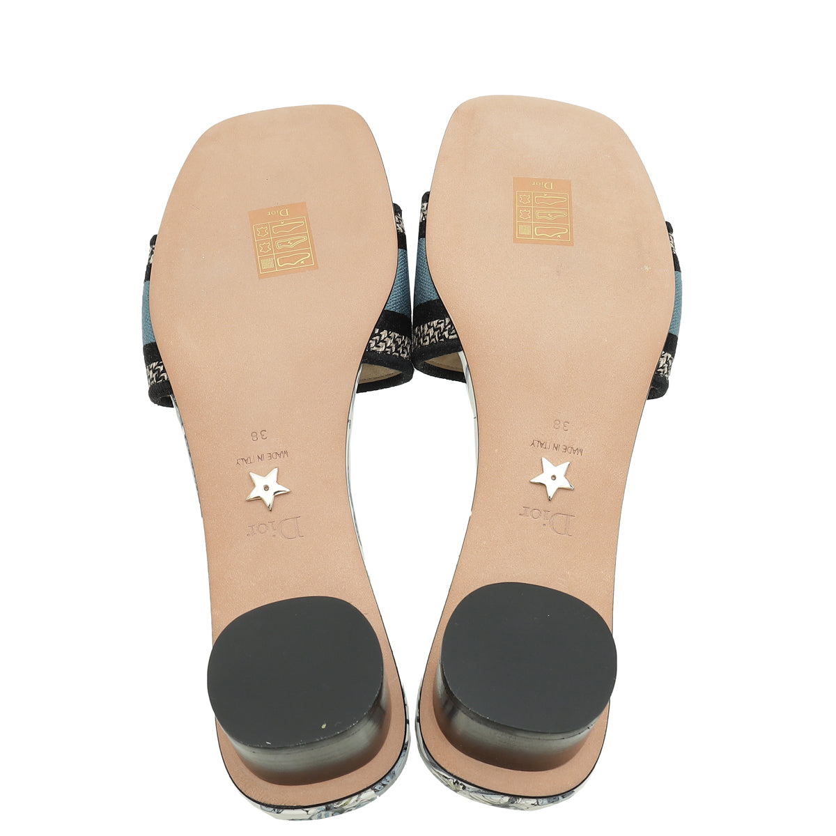 Christian Dior Multicolor Dway Butterfly Embroidered Heeled Slide