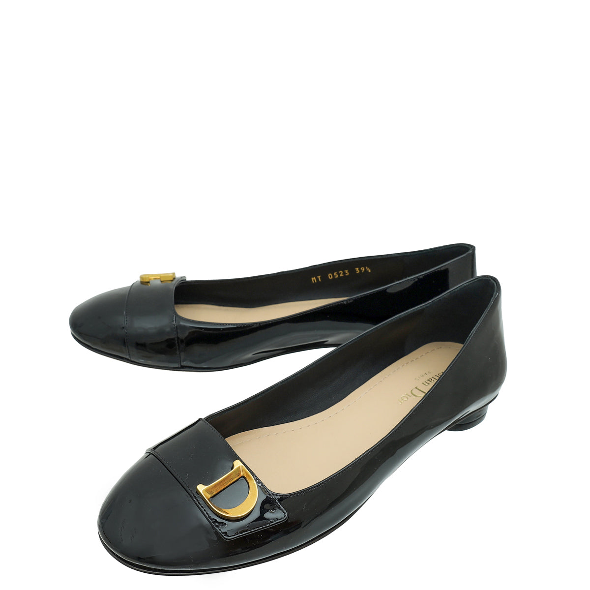 Christian Dior Black C'est Dior Ballet Flats 39.5-Christian Dior-THE CLOSET