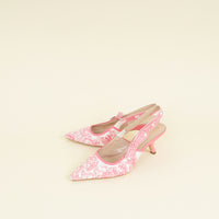 Christian Dior Bicolor Toile De J'Adior Slingback Pump 40.5