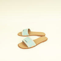 Christian Dior Bicolor Dway Embroidered Slide Sandal 41