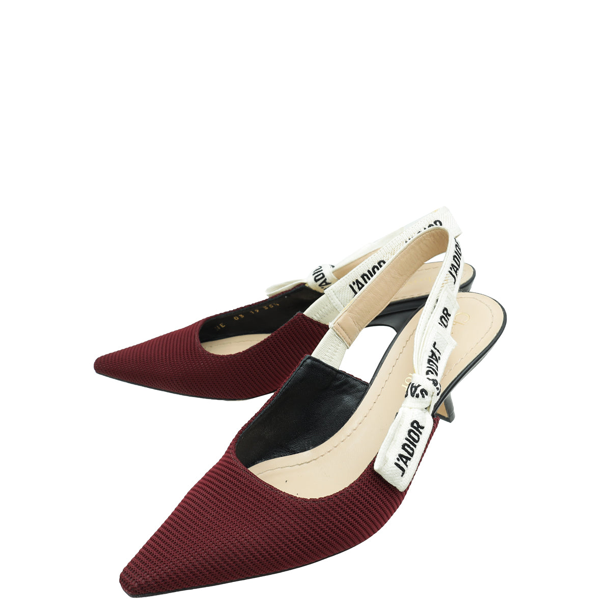 Christian Dior Burgundy J'adior Mesh Slingback Pump 35.5-Christian Dior-THE CLOSET