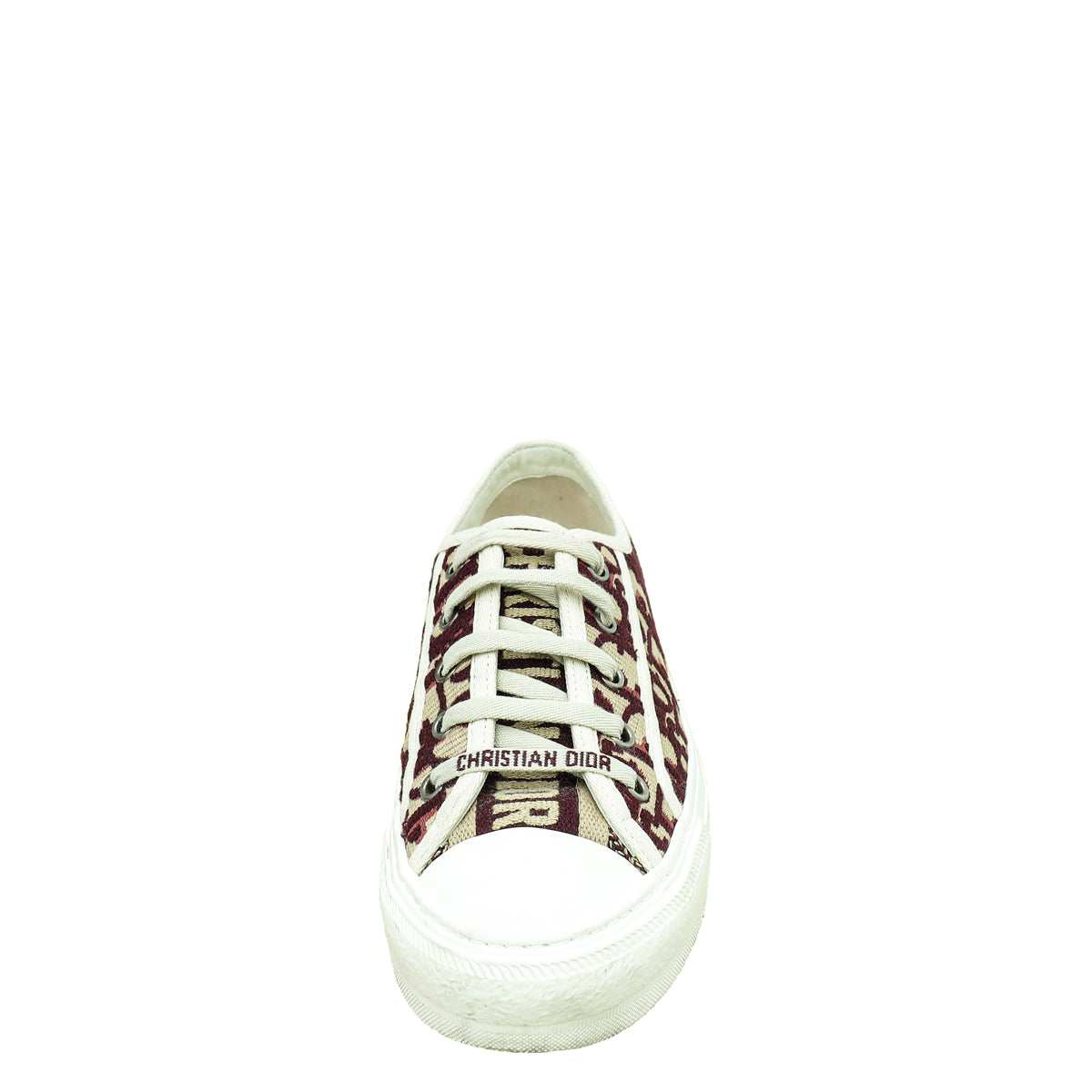 Christian Dior Burgundy Oblique Walk'N'Dior Low Top Sneakers 35.5-Christian Dior-THE CLOSET