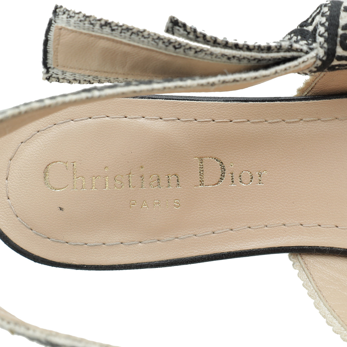 Christian Dior White Multicolor J'adior Technical Fabric Dioramour Graffiti Slingback Flats 35.5