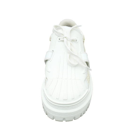 Christian Dior White Pearl Beaded "Dior-ID" Sneakers 36.5