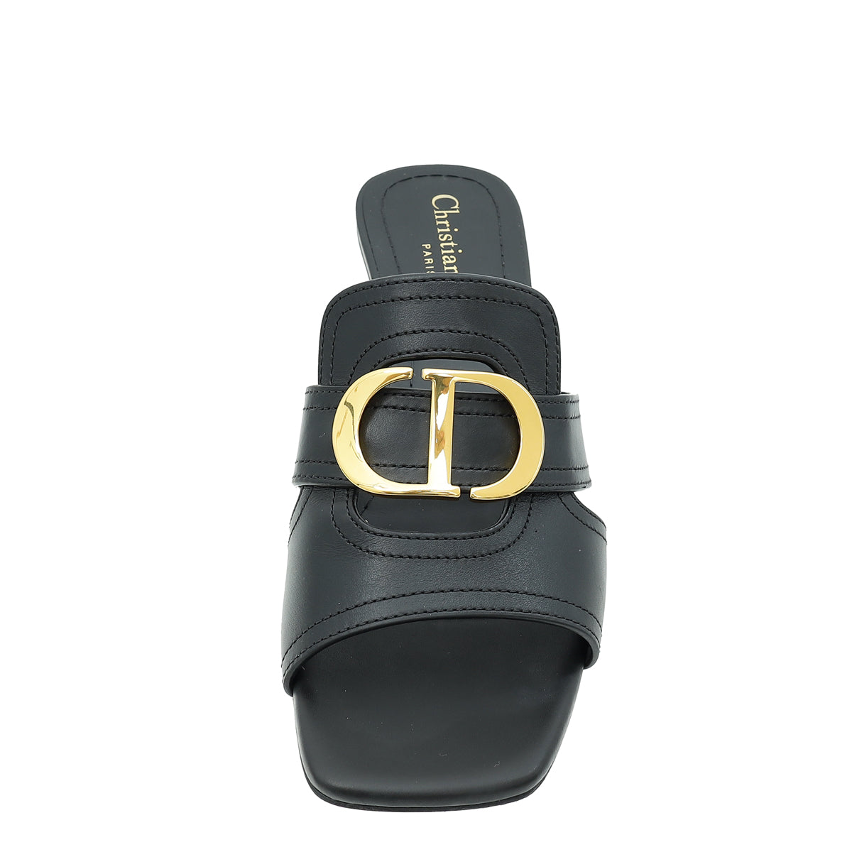 Christian Dior Black 30 Montaigne Heeled Sandal 36-Christian Dior-THE CLOSET