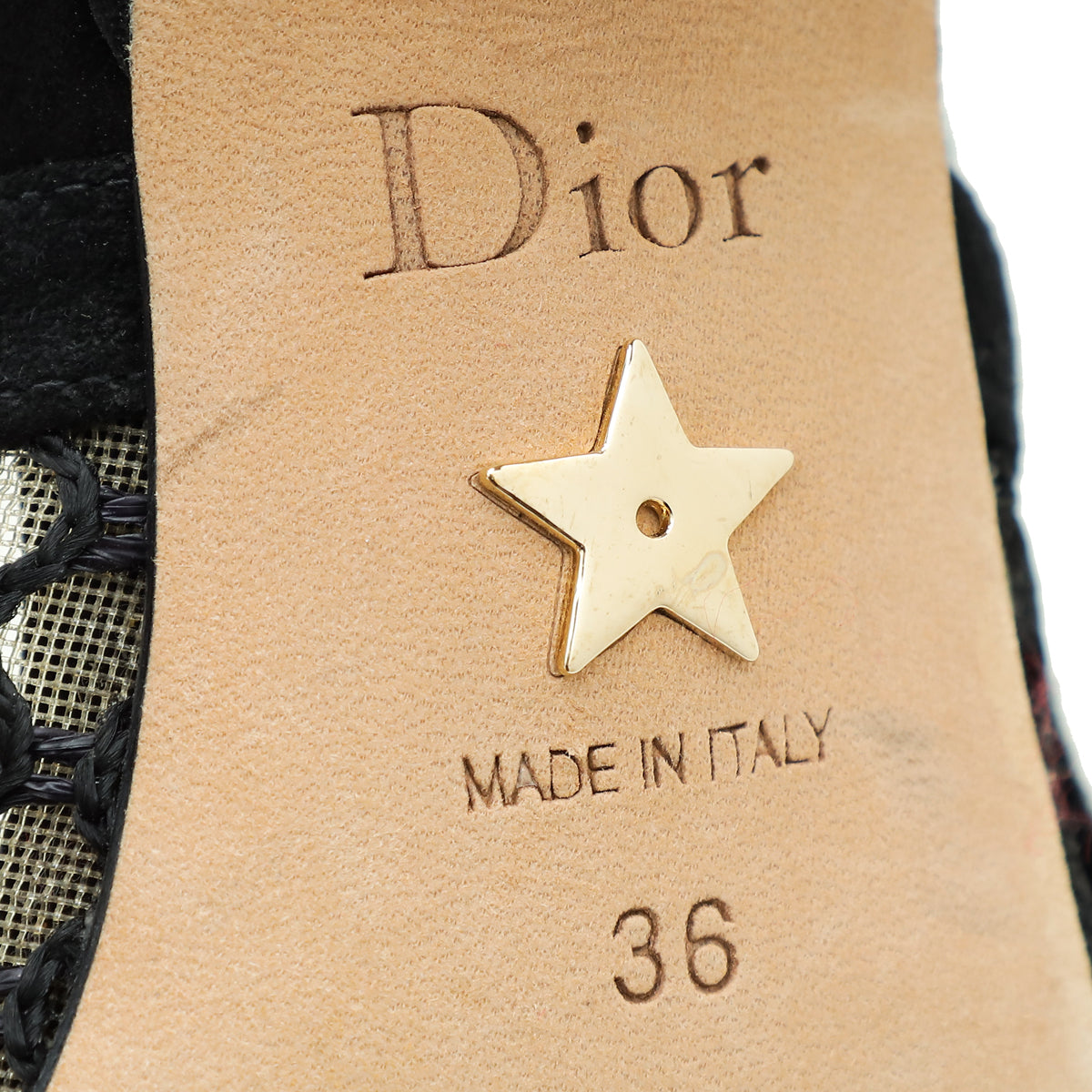 Christian Dior Black Mesh J'Adior Slingback 36