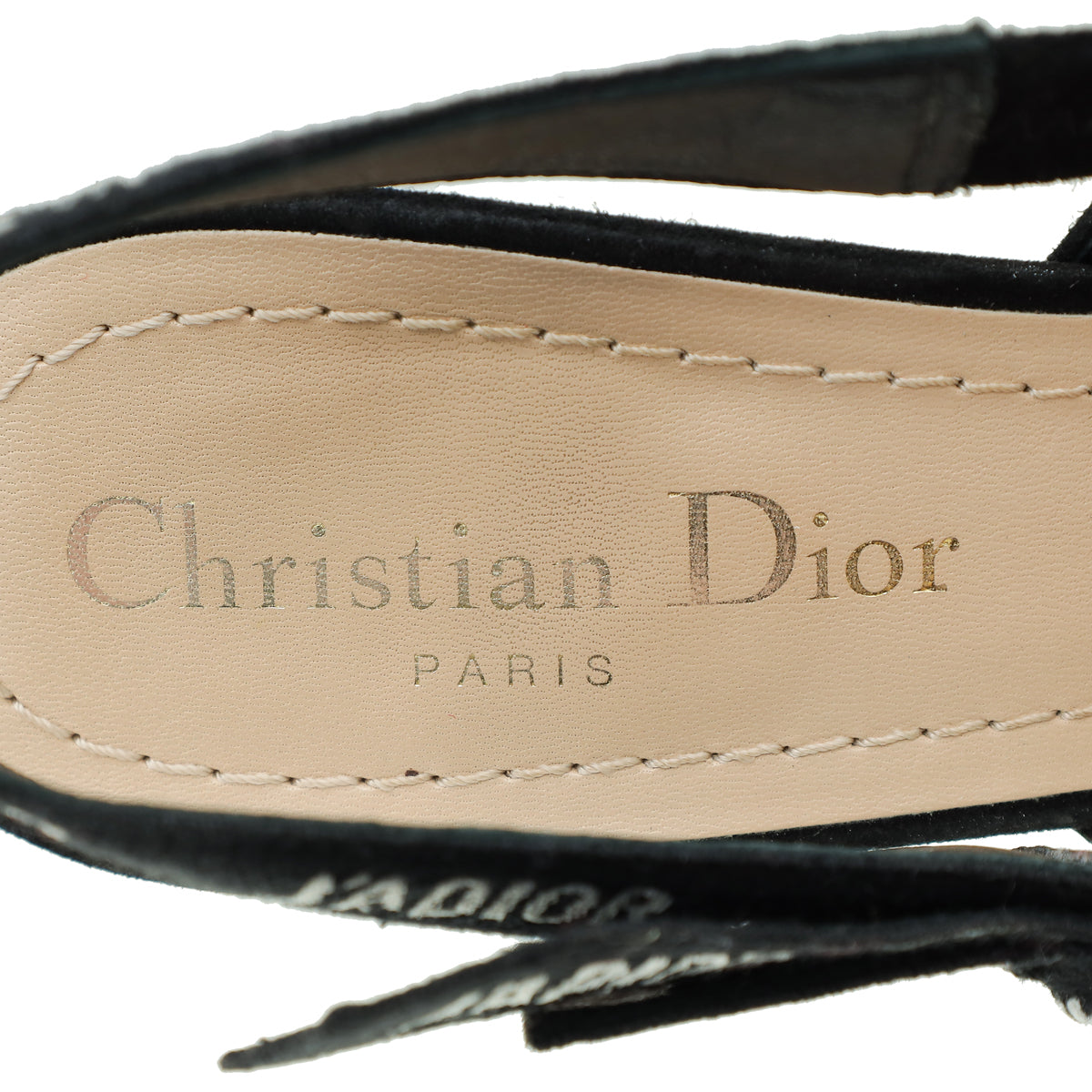 Christian Dior Black Mesh J'Adior Slingback 36