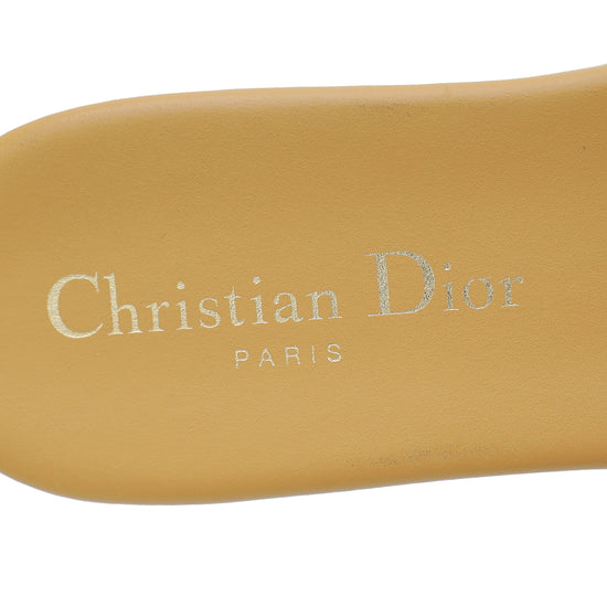 Christian Dior Camel D-Club Flat Sandal 37.5