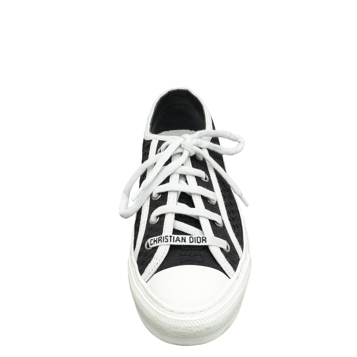 Christian Dior Black Walk'n Dior Mesh Low Top Sneakers 37.5