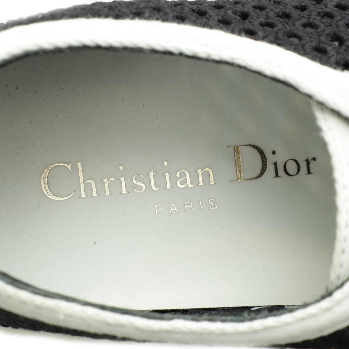 Christian Dior Black Walk'n Dior Mesh Low Top Sneakers 37.5