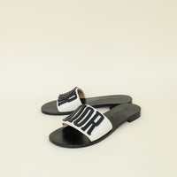 Christian Dior White Dio(r)evolution Slide Sandals 37.5