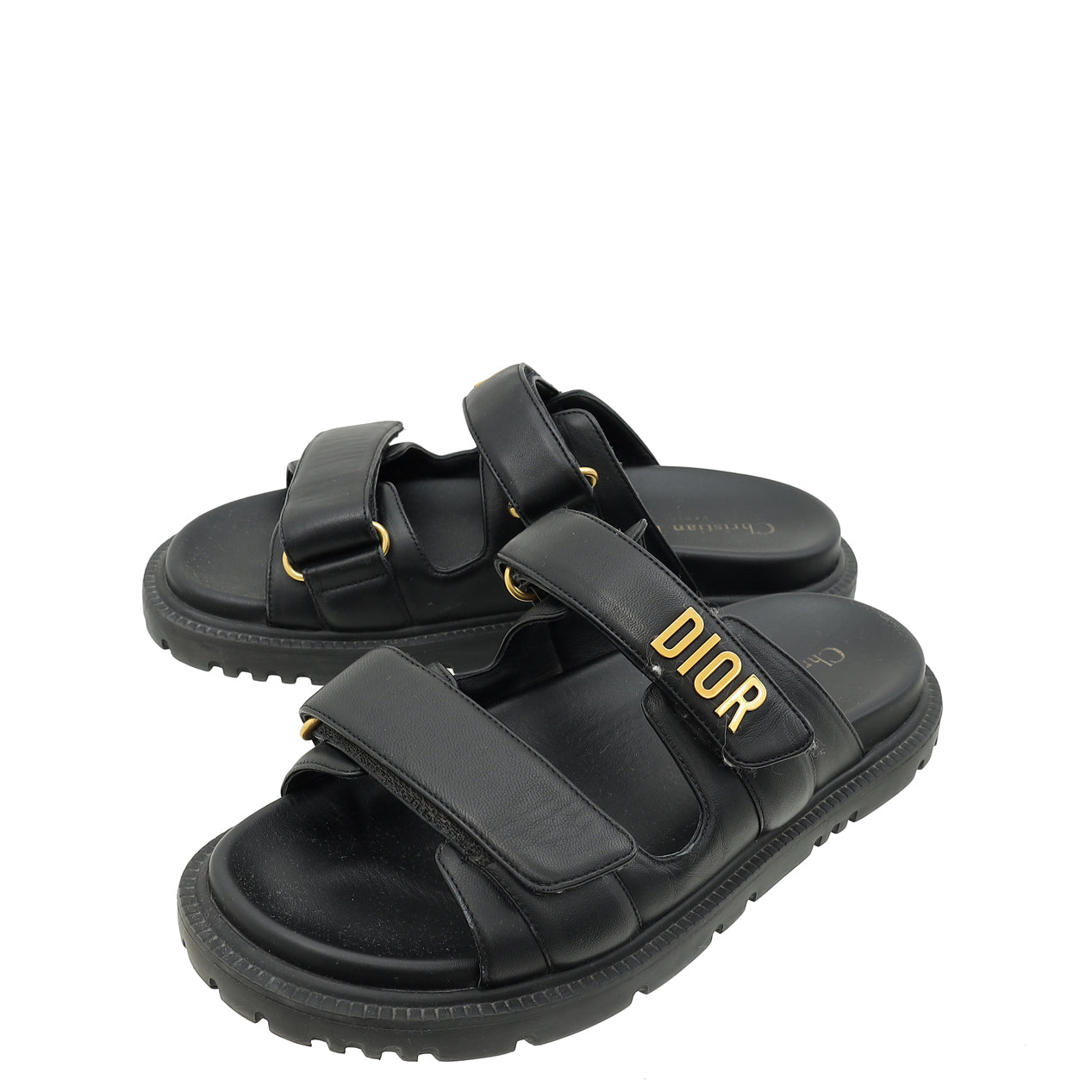 Christian Dior Black Dioract Sandal 37.5-Christian Dior-THE CLOSET