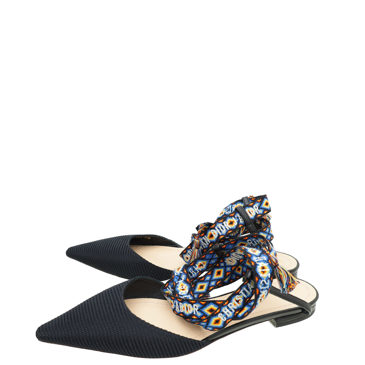 Christian Dior Black Technical Fabric J'adior IT Flat 37.5-Christian Dior-THE CLOSET