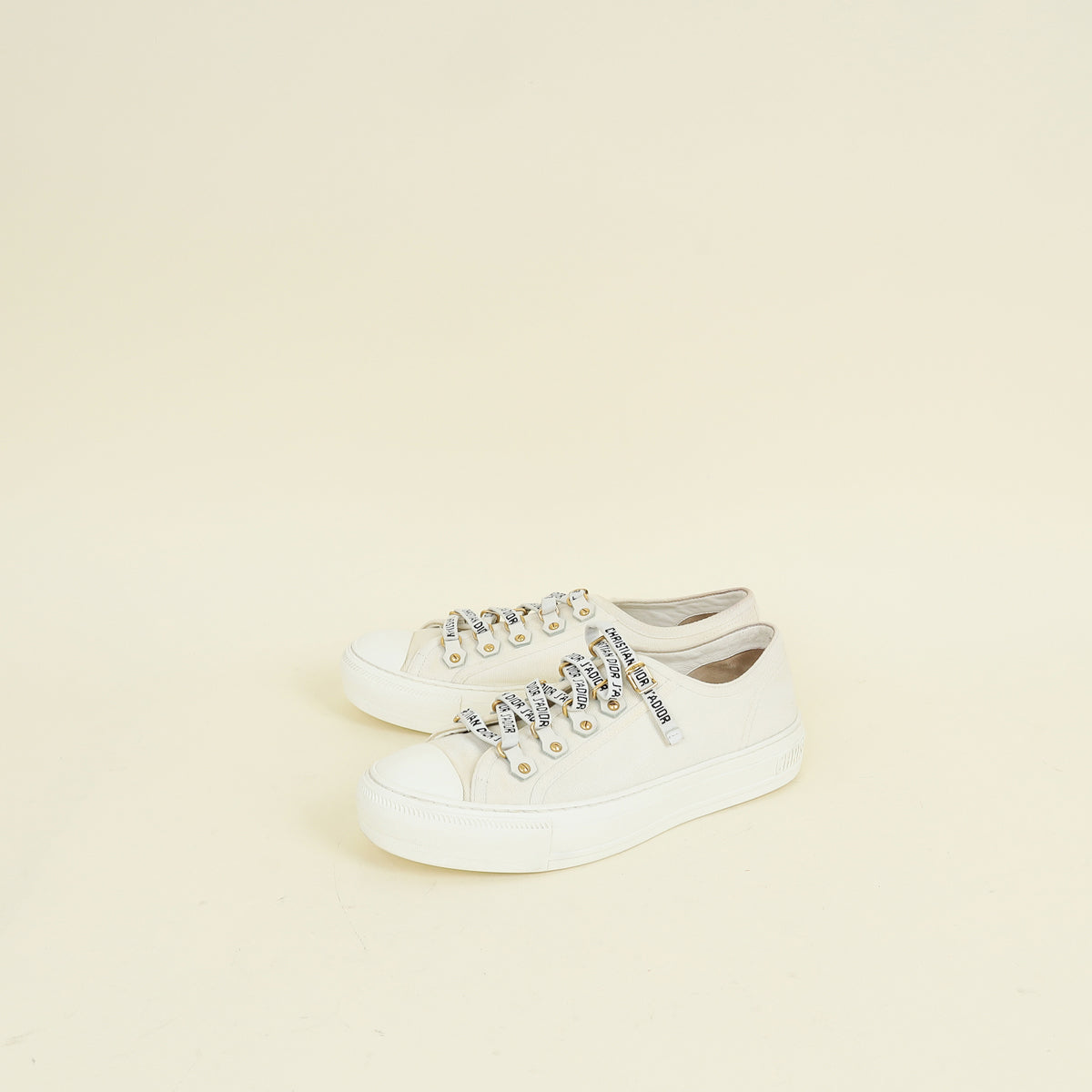 Christian Dior Milk White Walk'n'Dior Low Top Sneaker 37