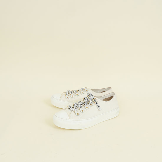 Christian Dior Milk White Walk'n'Dior Low Top Sneaker 37