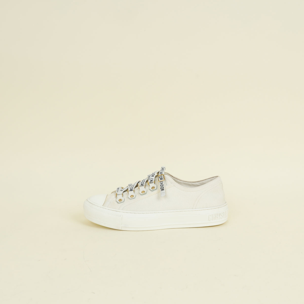 Christian Dior Milk White Walk'n'Dior Low Top Sneaker 37