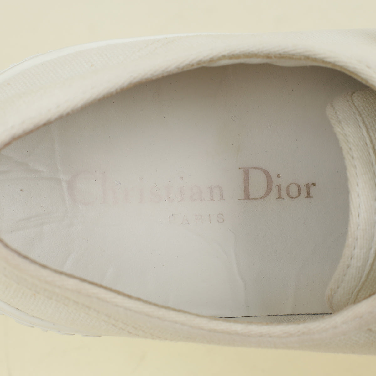 Christian Dior Milk White Walk'n'Dior Low Top Sneaker 37