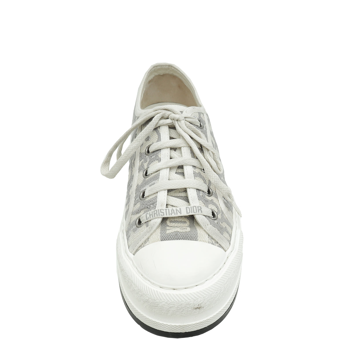 Christian Dior Grey Oblique Walk N' Dior Low Top Sneaker 37-Christian Dior-THE CLOSET