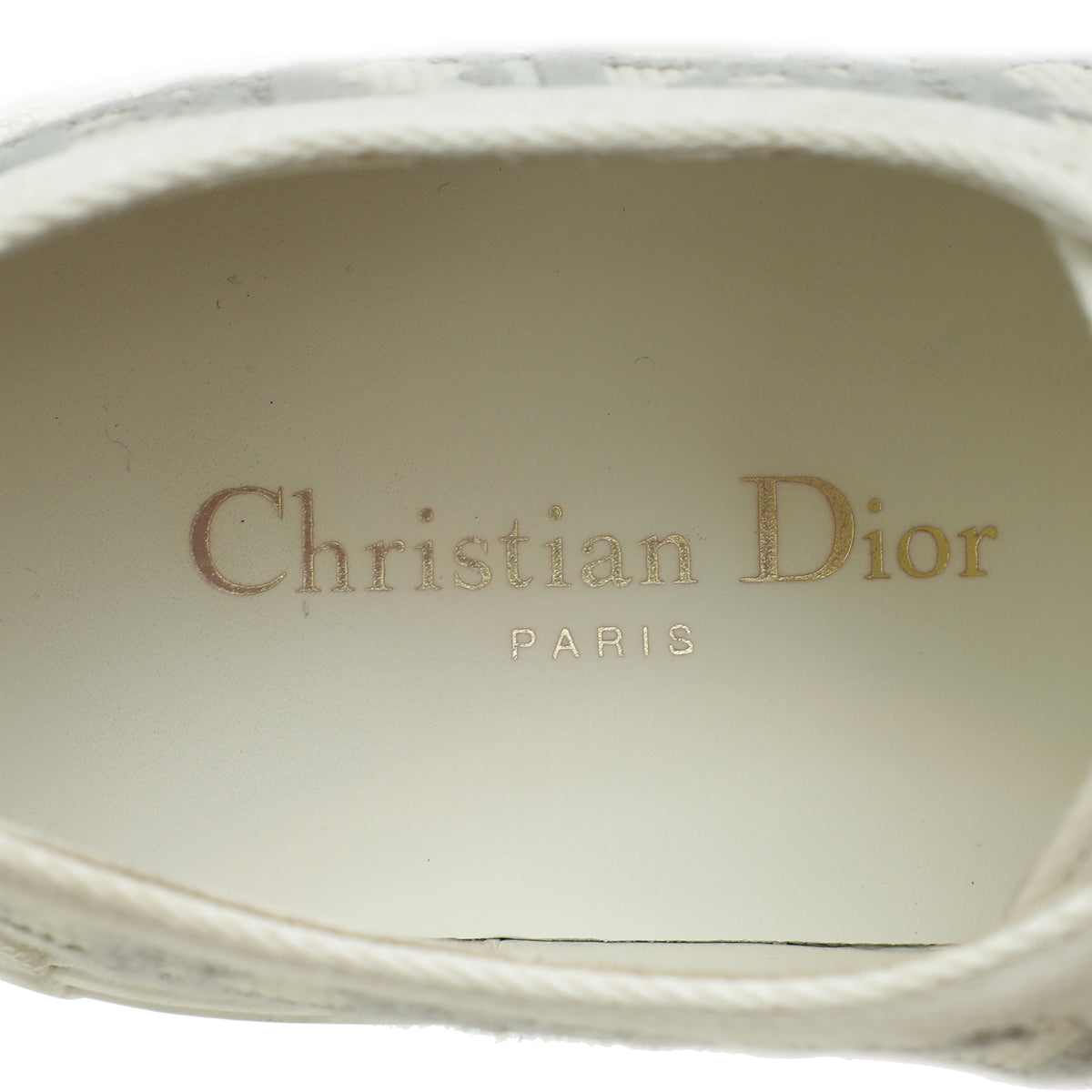 Christian Dior Grey Oblique Walk N' Dior Low Top Sneaker 37