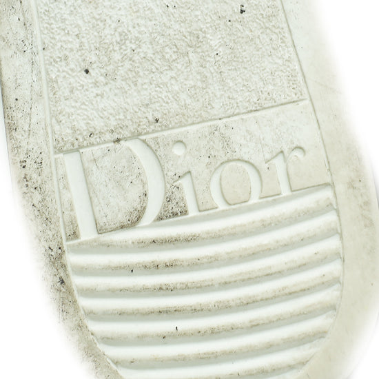 Christian Dior White Oblique B23 High Top Sneakers 37