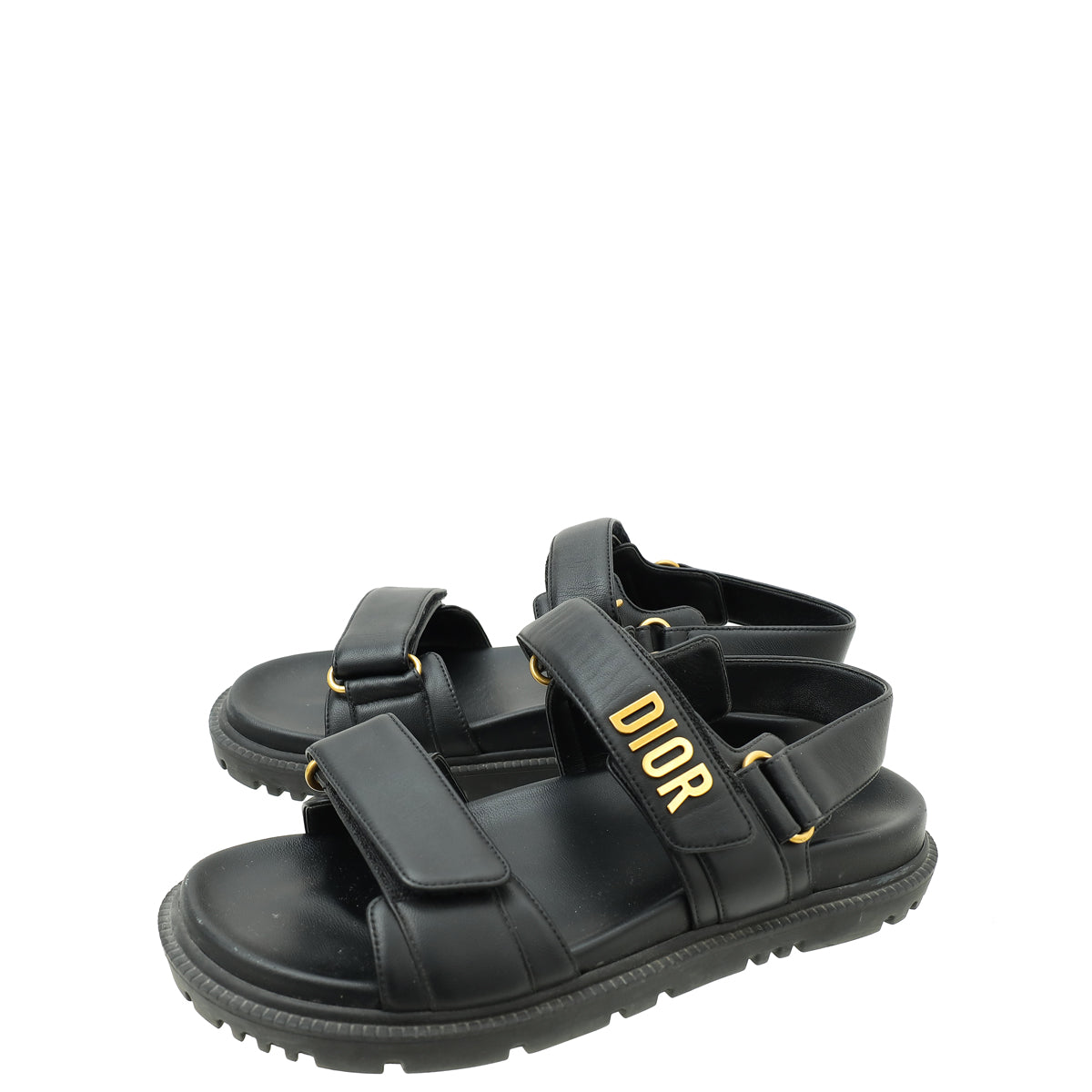 Christian Dior Black Dioract Sandal 37