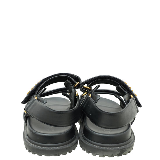 Christian Dior Black Dioract Sandal 37