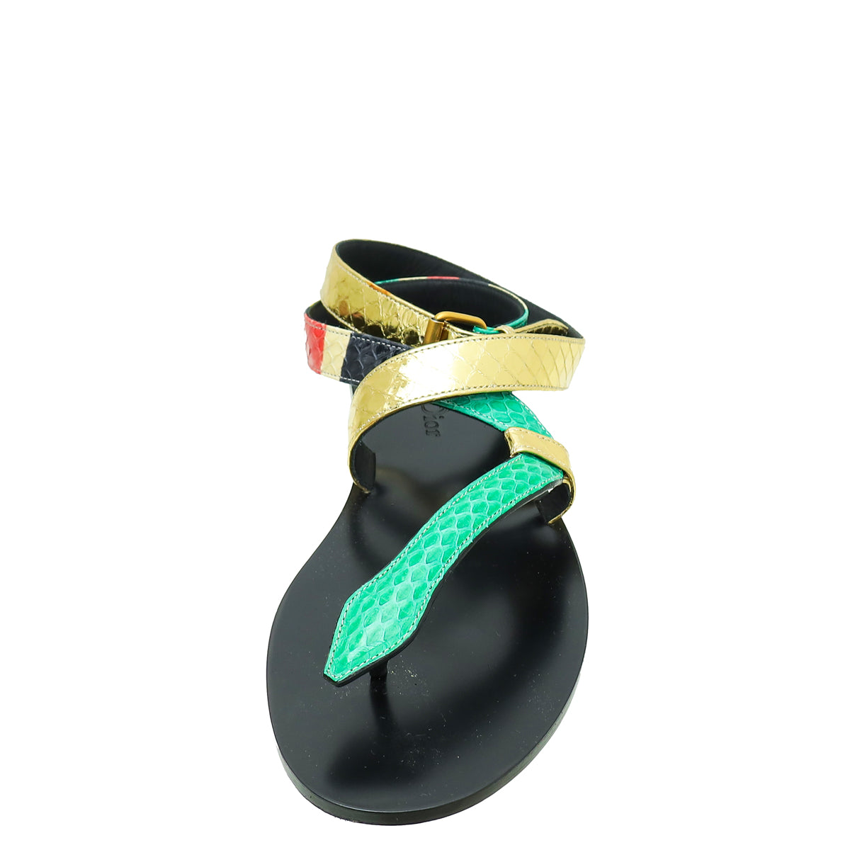 Christian Dior Multicolor Ayers Poison-D Thong Sandal 37-Christian Dior-THE CLOSET