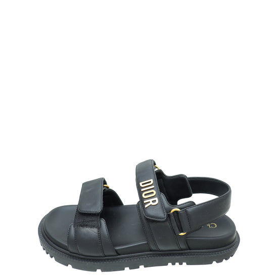 Christian Dior Black "Dioract" Sandal 37