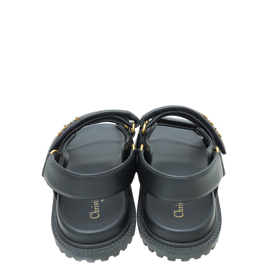 Christian Dior Black "Dioract" Sandal 37