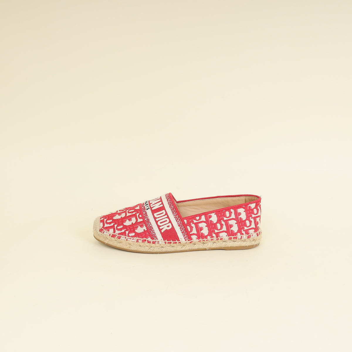 Christian Dior Red Granville Espadrille 38.5-Christian Dior-THE CLOSET
