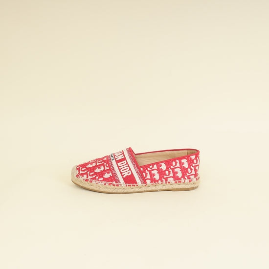Christian Dior Red Granville Espadrille 38.5-Christian Dior-THE CLOSET