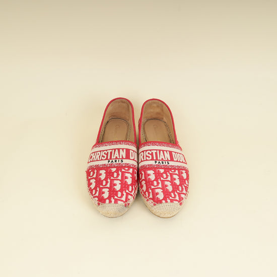 Christian Dior Red Granville Espadrille 38.5-Christian Dior-THE CLOSET