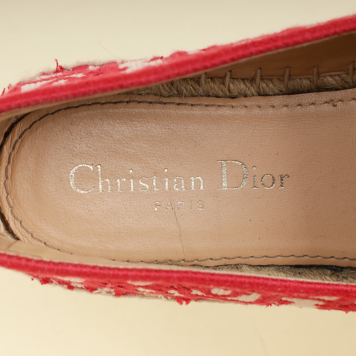 Christian Dior Red Granville Espadrille 38.5-Christian Dior-THE CLOSET