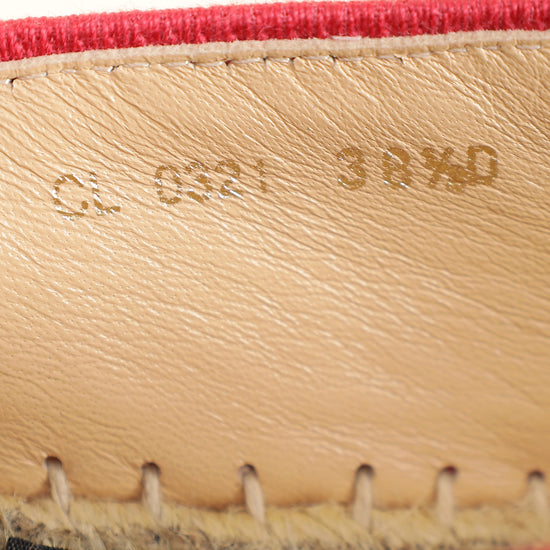 Christian Dior Red Granville Espadrille 38.5-Christian Dior-THE CLOSET