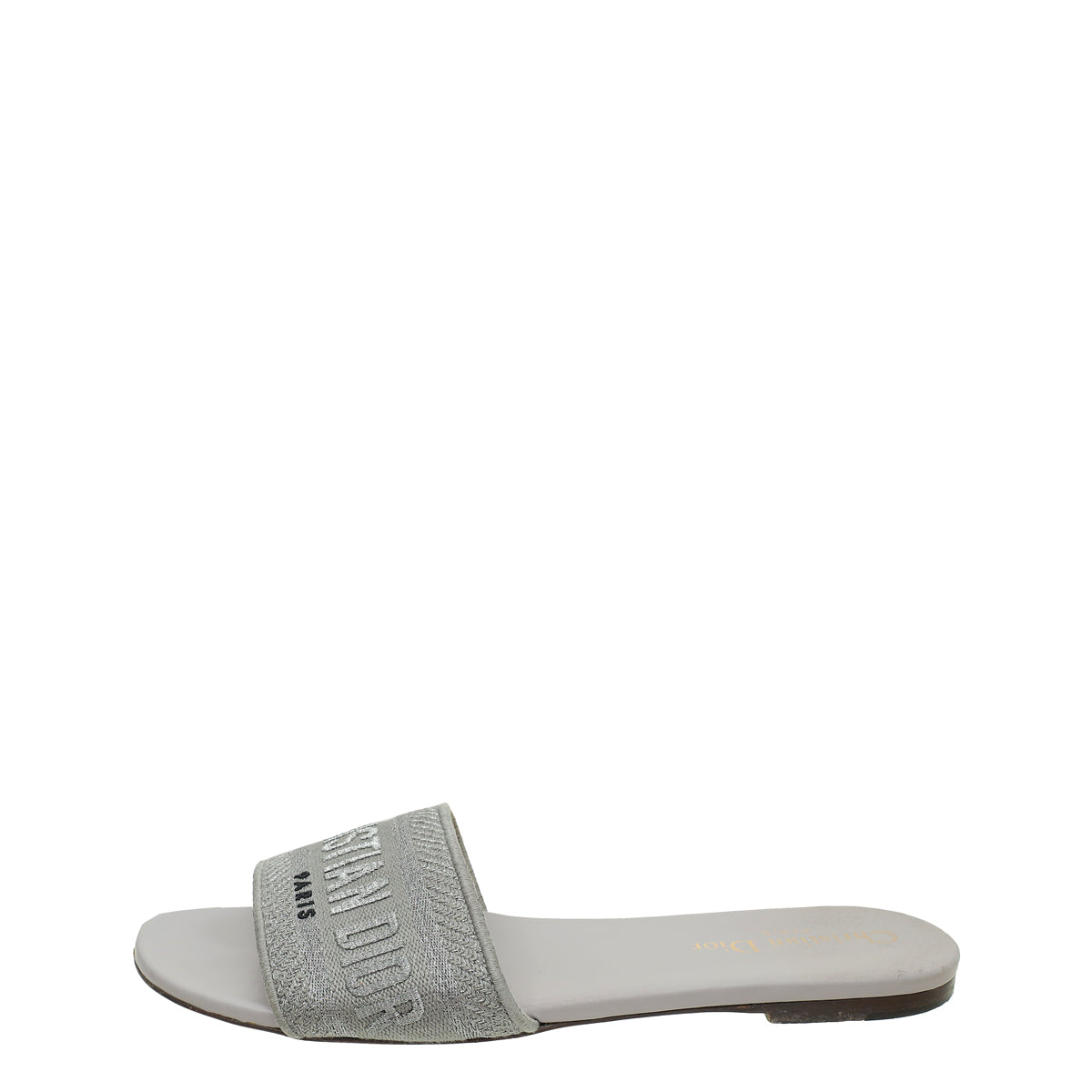 Christian Dior Grey Dway Flat Mule 38.5