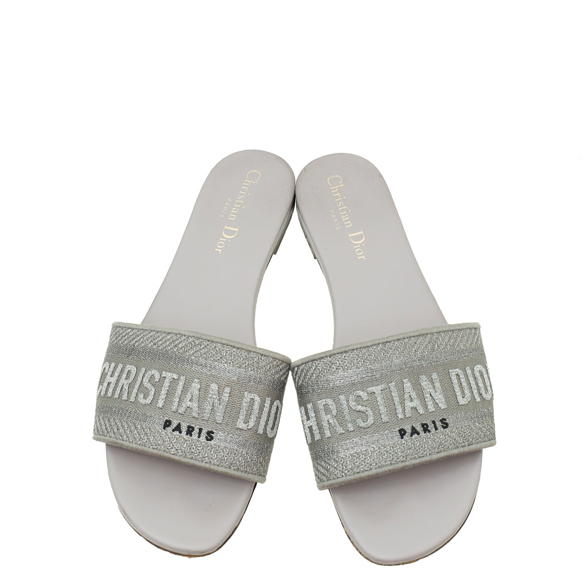 Christian Dior Grey Dway Flat Mule 38.5