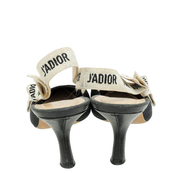 Christian Dior Black J'Adior Slingback Pump 38.5-Christian Dior-THE CLOSET