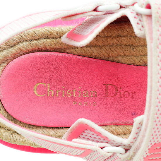 Christian Dior Bicolor Technical Mesh Rubber Dioract Sandals 38.5