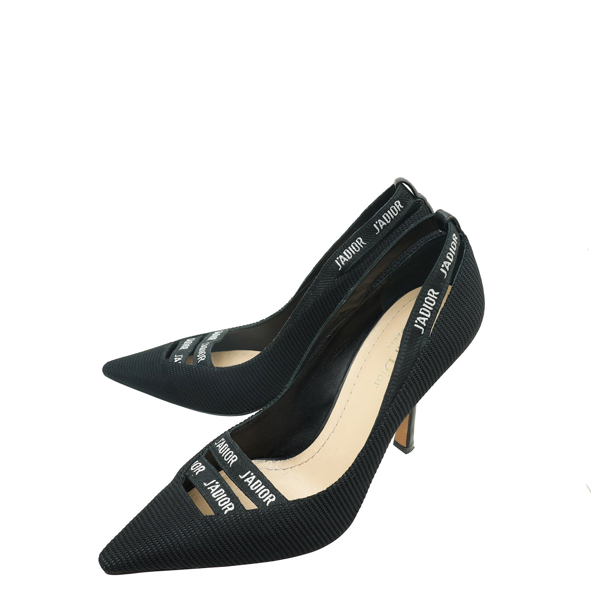 Christian Dior Black J'adior Ribbon Technical Fabric Pump 38.5-Christian Dior-THE CLOSET