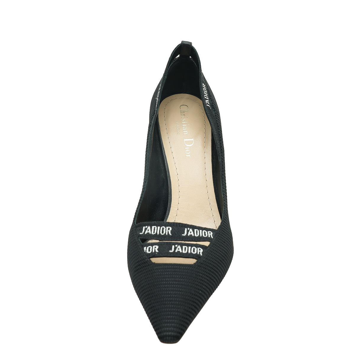 Christian Dior Black J'adior Ribbon Technical Fabric Pump 38.5-Christian Dior-THE CLOSET