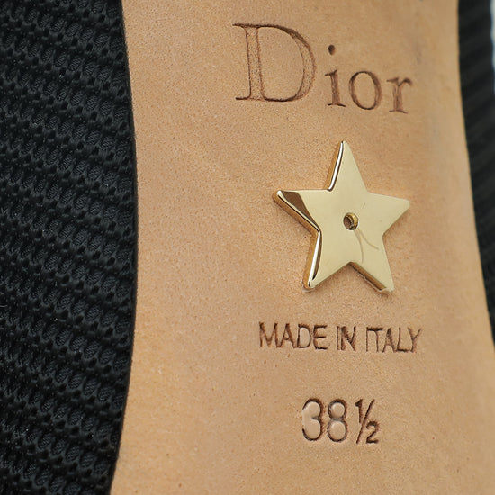 Christian Dior Black J'adior Ribbon Technical Fabric Pump 38.5