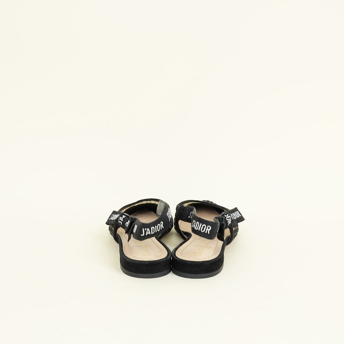 Christian Dior Black J'Adior Mesh Flat Slingback 38.5