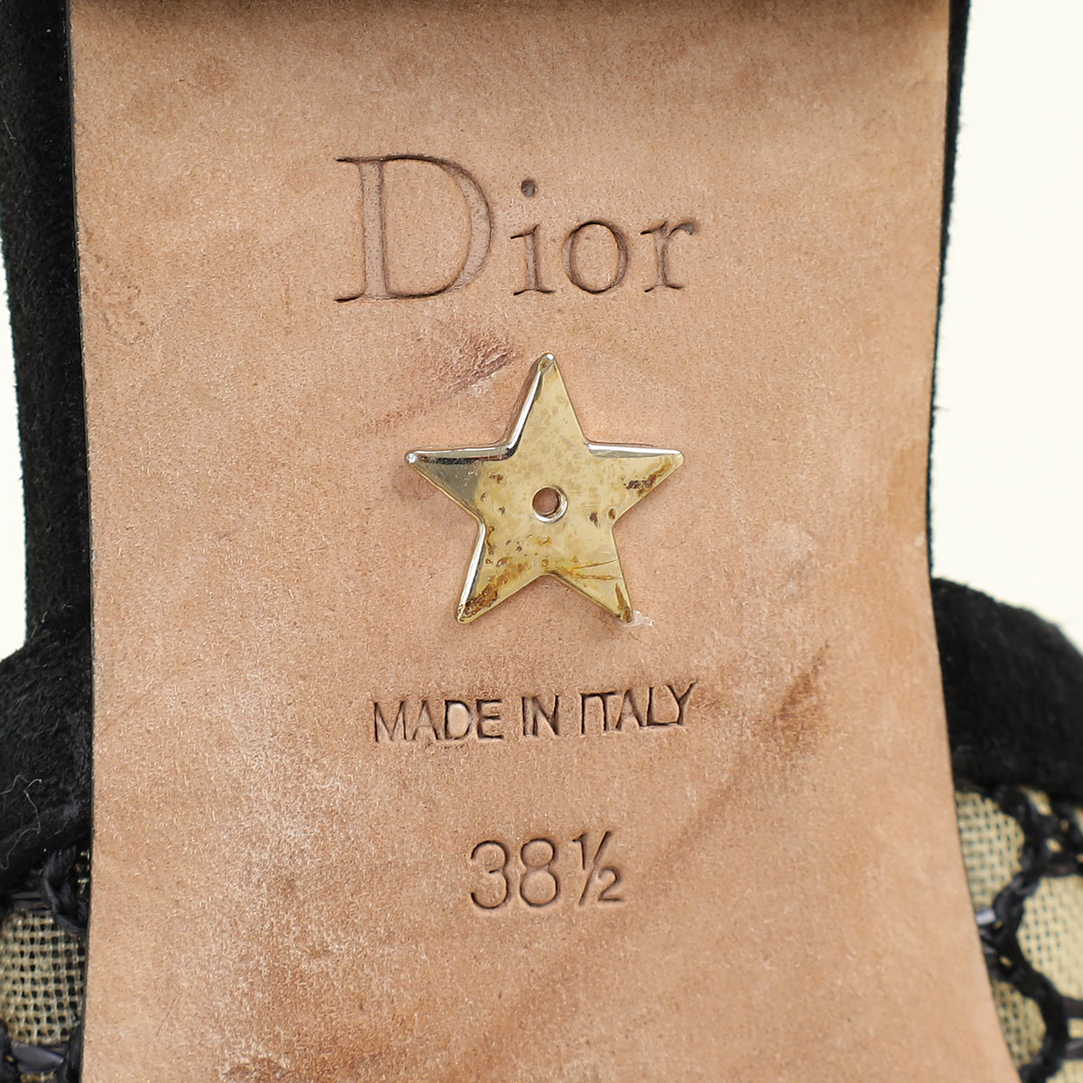 Christian Dior Black J'Adior Mesh Flat Slingback 38.5