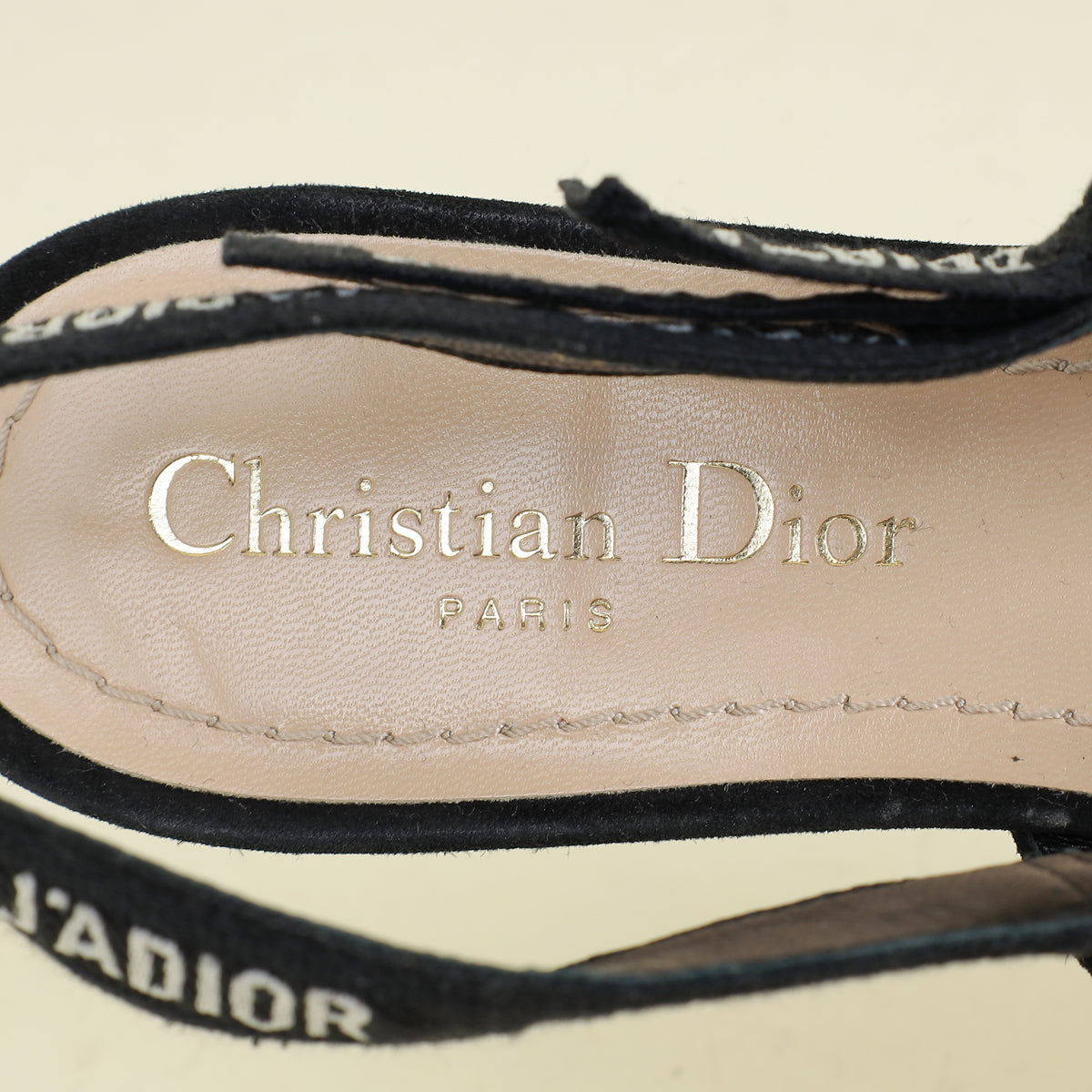 Christian Dior Black J'Adior Mesh Flat Slingback 38.5