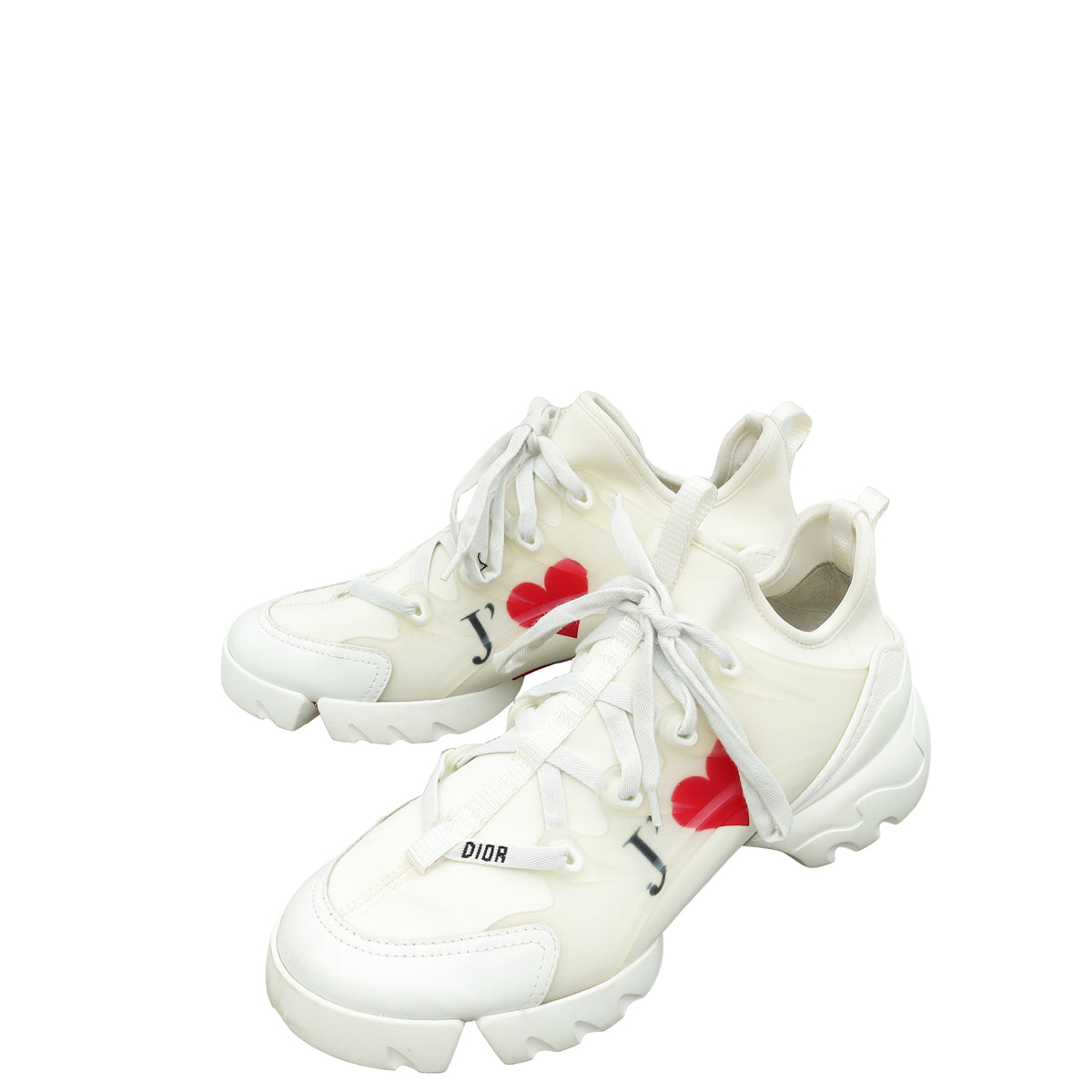 Christian Dior Bicolor Je T'aime Chunky Print D-connect Sneaker 38-Christian Dior-THE CLOSET