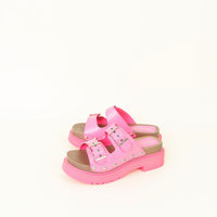 Christian Dior Pink "Diorquake" Buckled Sandals 38