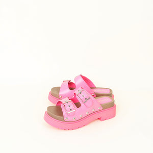 Christian Dior Pink "Diorquake" Buckled Sandals 38