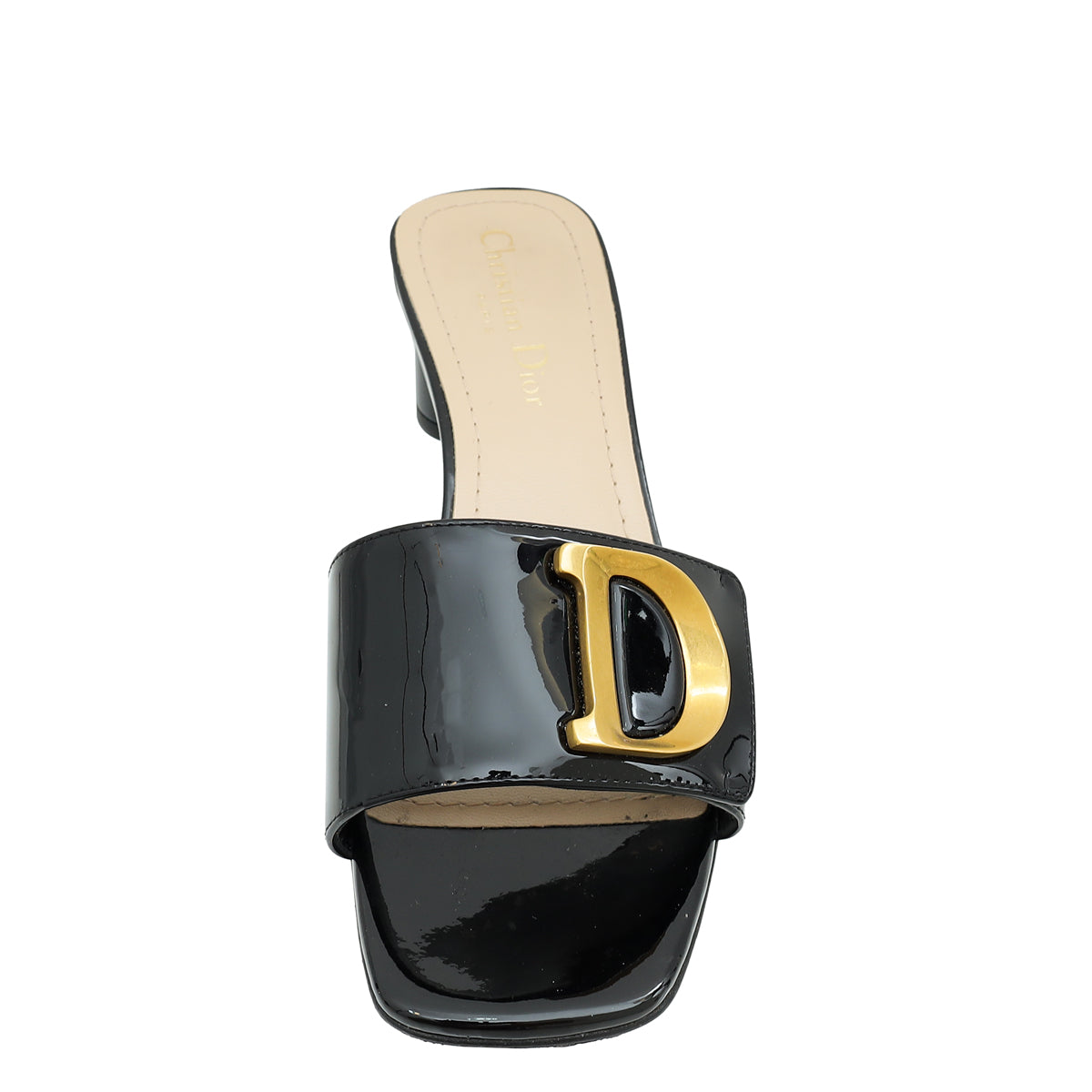 Christian Dior Black C'est Dior Slide Heel Sandal 38-Christian Dior-THE CLOSET