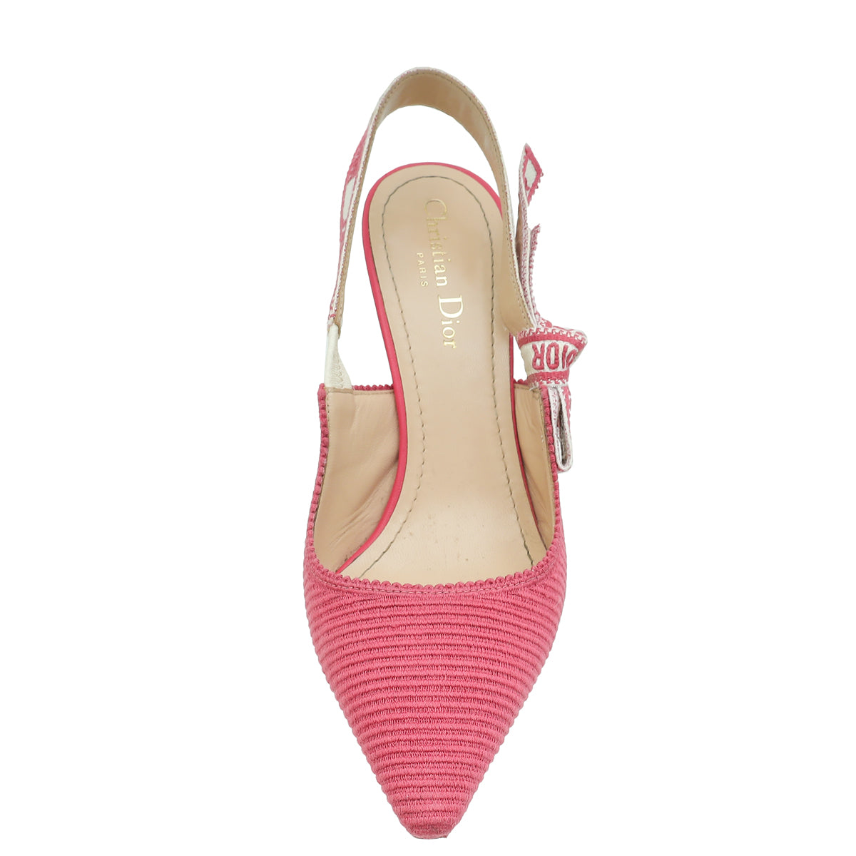 Christian Dior Pink J'adior Technical Slingback Pump 38